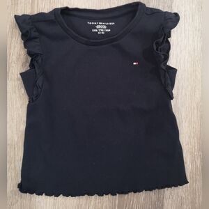 Tommy Hilfiger Kids Navy Ruffle Sleeve Tee